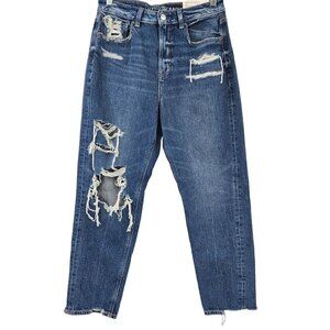 American Eagle Mom Jean Dark Wash Women’s Size 6 Short NEW High Rise Distressed